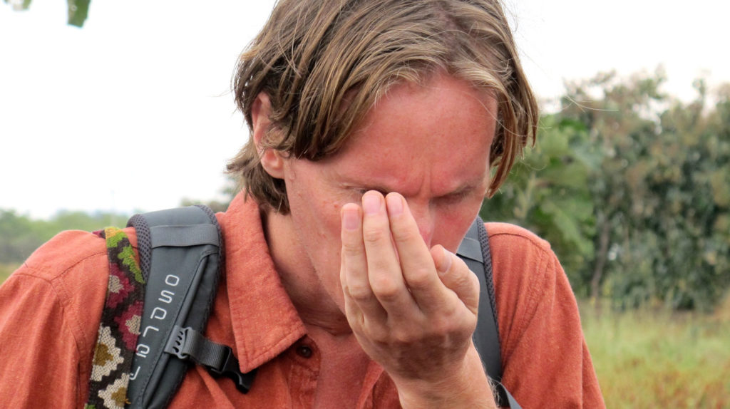 Ben Heron on a site visit to southern India