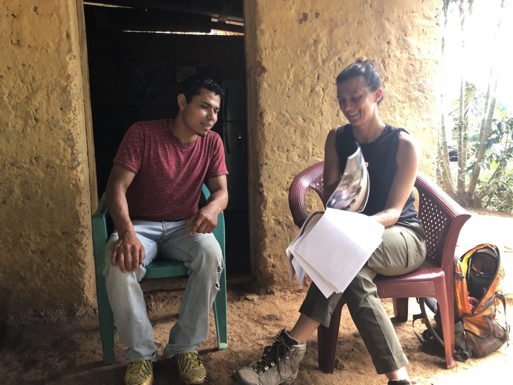 Farmer Nolvin and Stephanie Kane sharing photos of the Gaia production process by Chase Millhollen